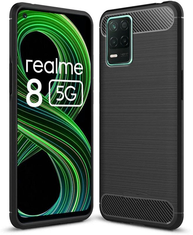 ASMANTIC Back Cover for Realme 8 5G  (Black, Pack of: 1)