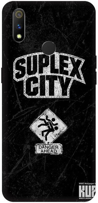 URCHIN Back Cover for Realme 3 suplex city, brock lesner, wwe, fighter, wrestler  (Multicolor, Shock Proof, Pack of: 1)