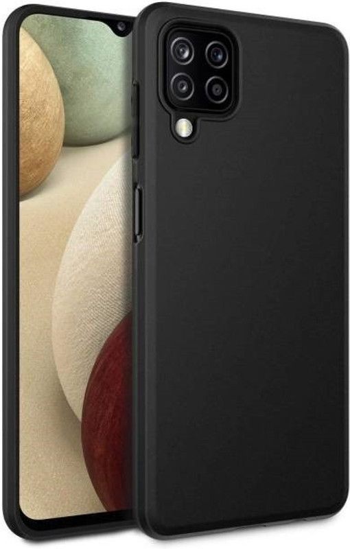 NIKICOVER Back Cover for Samsung Galaxy A12  (Black, Flexible, Pack of: 1)