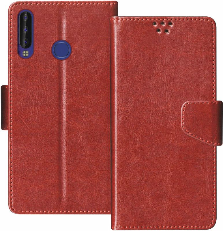 sales express Flip Cover for Tecno Spark Power  (Brown, Shock Proof, Pack of: 1)