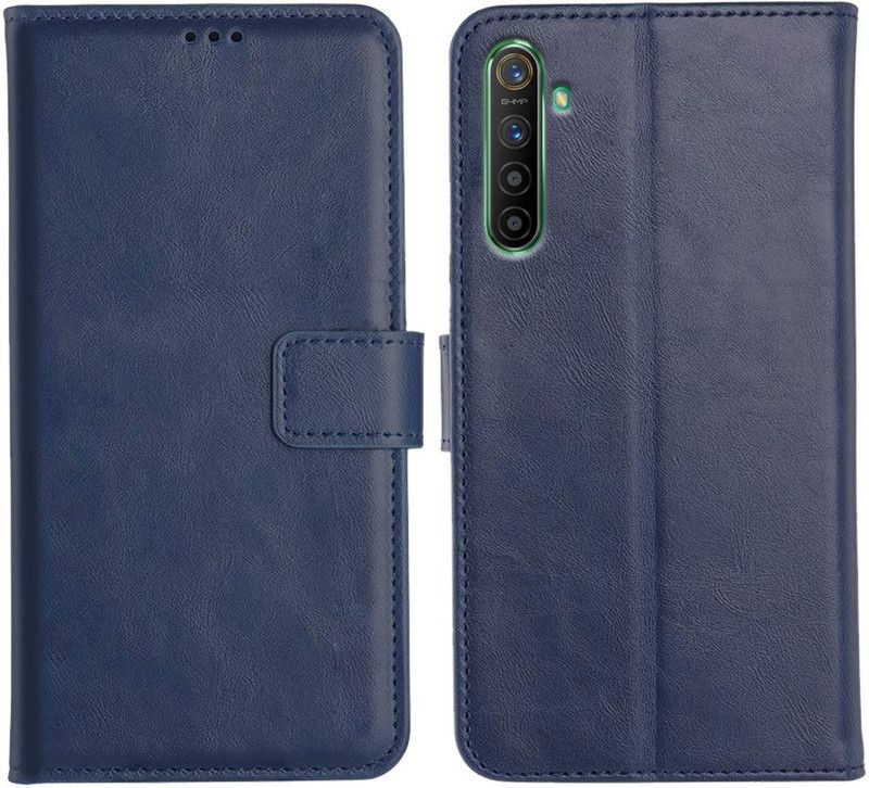 Orosky Flip Cover for Realme X2  (Blue, Dual Protection)