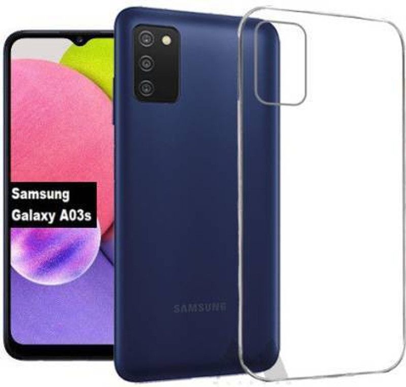 UNAXO Back Cover for Samsung A03s, Samsung Galaxy A03s  (Transparent, Silicon, Pack of: 1)