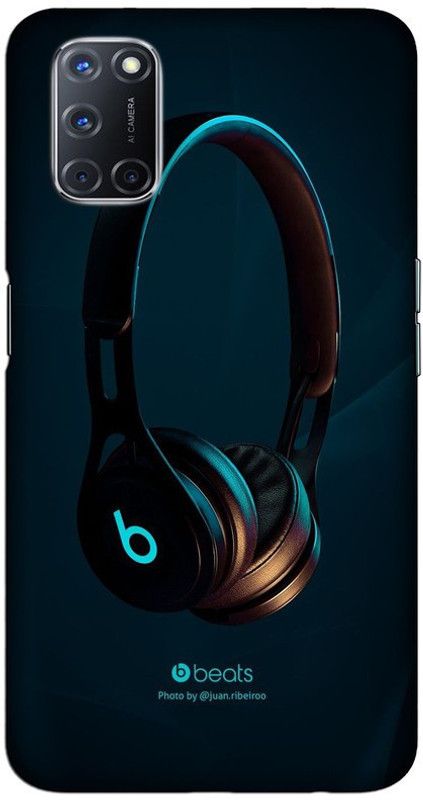 CROKIAN Back Cover for OPPO A52 Beats hedphone Back Cover  (Multicolor, Hard Case, Pack of: 1)