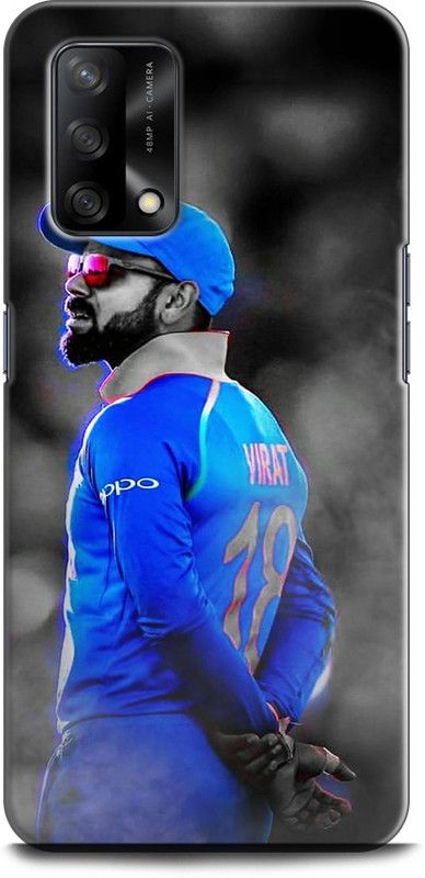 WallCraft Back Cover for OPPO F19, CPH2219 VIRAT KOHLI, PLAYER, CRICKETER, SPORTS, JERSEY  (Multicolor, Dual Protection, Pack of: 1)