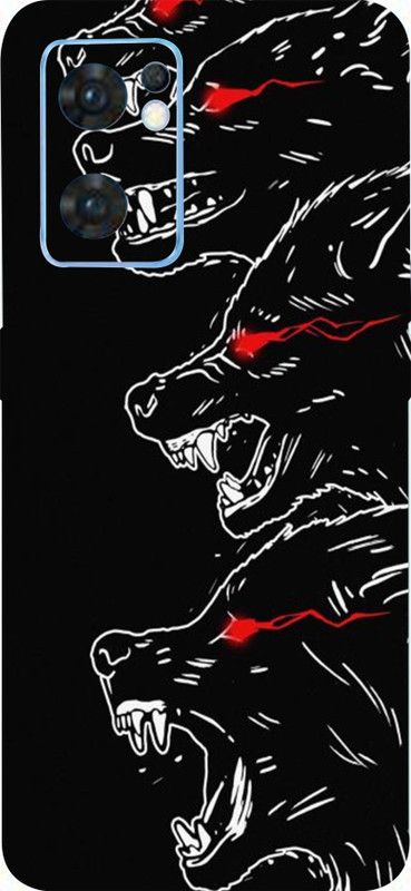 BugguSkin OPPO Reno7 5G, Oppo Reno7 5G Mobile Skin  (Ultra Super Angry Wolf Skin With High Matte Finish.)