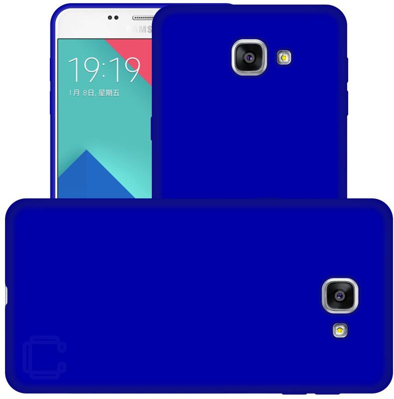 CASE CREATION Back Cover for Samsung Galaxy A9 Pro Soft silicone cover,Smart 360 Degree Full Protection Colored  (Blue, Grip Case, Pack of: 1)