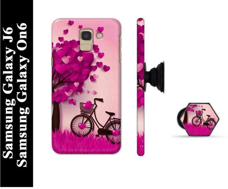 Elite Case Back Cover for Samsung Galaxy J6, Samsung Galaxy On6  (Purple, Brown, Cases with Holder, Pack of: 2)