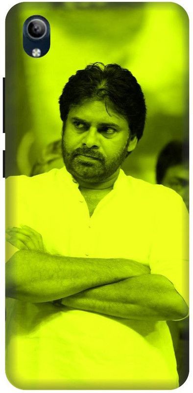 VS PRINT LINK Back Cover for Vivo Y90 ,1908 ,pawan kalyan Southindian Superstar ,Printed  (Yellow, Hard Case, Pack of: 1)