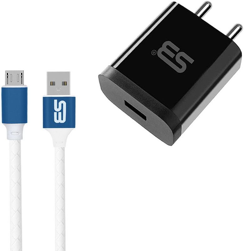 SB 12 W NA 3.4 A Mobile Wall Charger 12W with Micro USB Cable Charging Adapter Travel charger MIBLU-205 Charger with Detachable Cable  (Black, Cable Included)