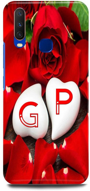 JUGGA Back Cover for Vivo Y15, 1901, G LOVES P NAME,G NAME, P LETTER, ALPHABET,G LOVE P NAME  (Red, Hard Case, Pack of: 1)