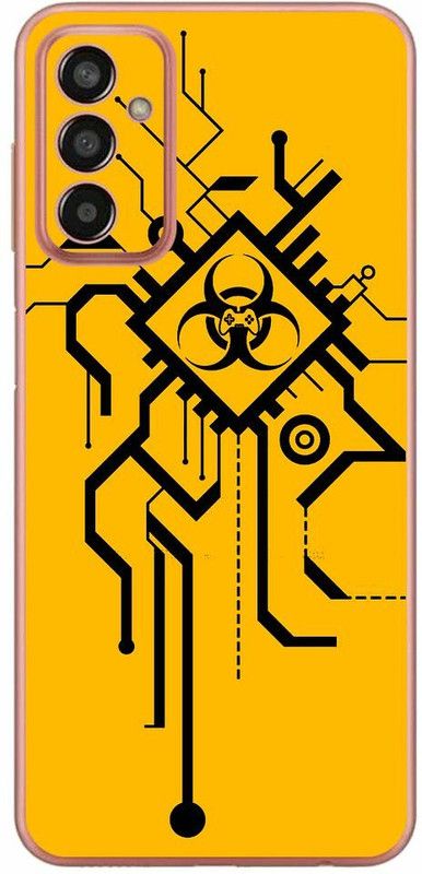 FCS Samsung Galaxy F23 Printed Back skin Mobile Skin  (Orange Tato Skin)