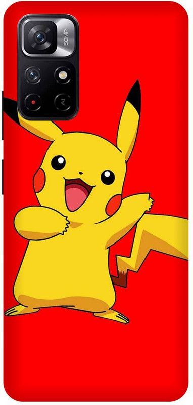DIKRO Back Cover for POCO M4 Pro 5G, PIKACHU, POKEMON, CARTOON  (Yellow, Hard Case, Pack of: 1)