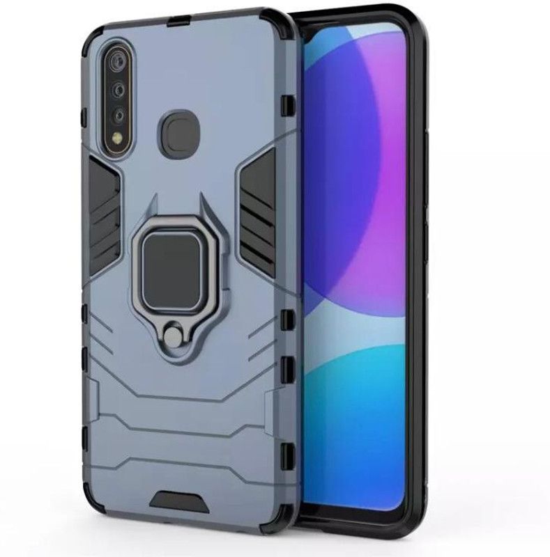 MOBIRUSH Back Cover for Vivo Y19 / U3  (Grey, Rugged Armor, Pack of: 1)