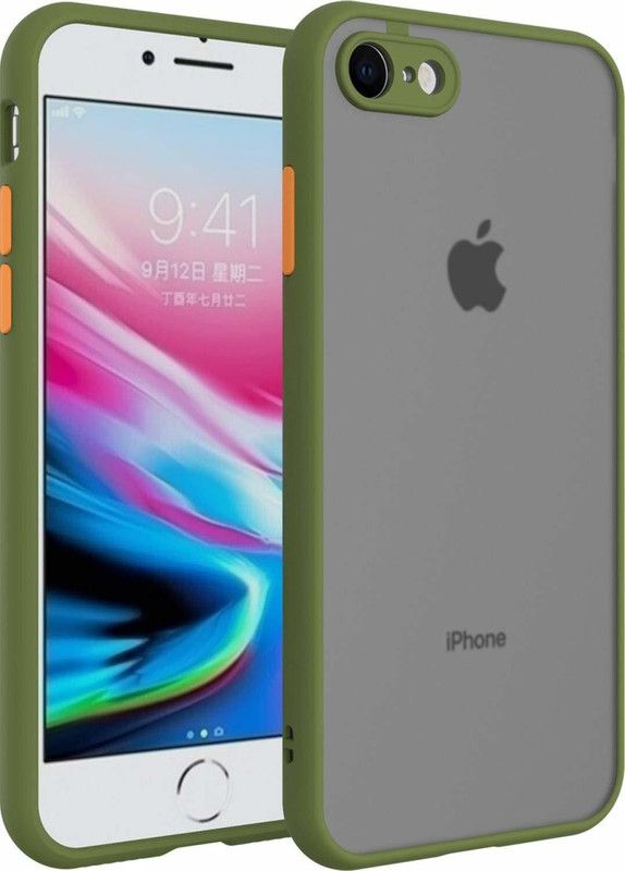 AOnes Back Cover for Apple Iphone Se (2020)  (Green, Cases with Holder, Pack of: 1)