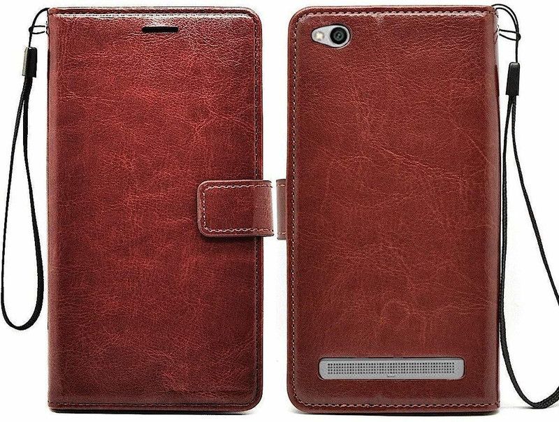 ANAND BR Flip Cover for Mi Redmi 5A  (Brown, Cases with Holder)