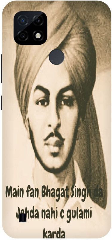 Bluvver Back Cover for Realme C21Y, RMX3261 , RMX3263, Printed Bhagat Singh Back Cover  (Multicolor, Hard Case, Pack of: 1)