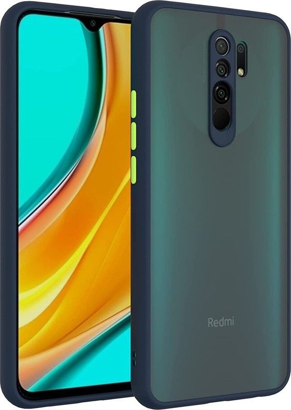 MOBIRUSH Back Cover for Mi Redmi 9 Prime  (Blue, Camera Bump Protector, Pack of: 1)