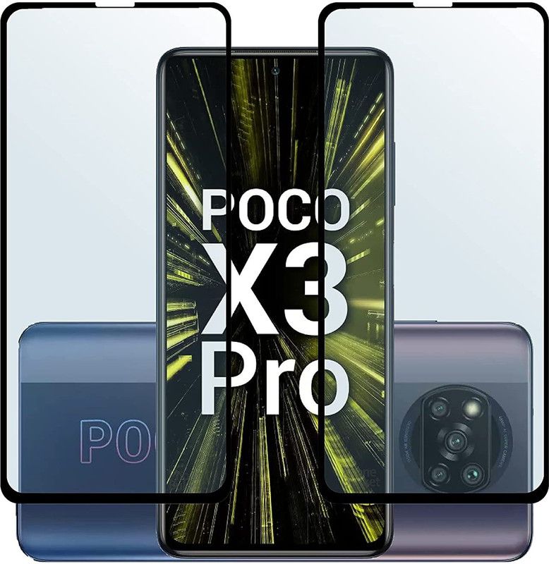 NIMMIKA ENTERPRISES Edge To Edge Tempered Glass for Poco X3 Pro Tempered Glass 11D  (Pack of 2)