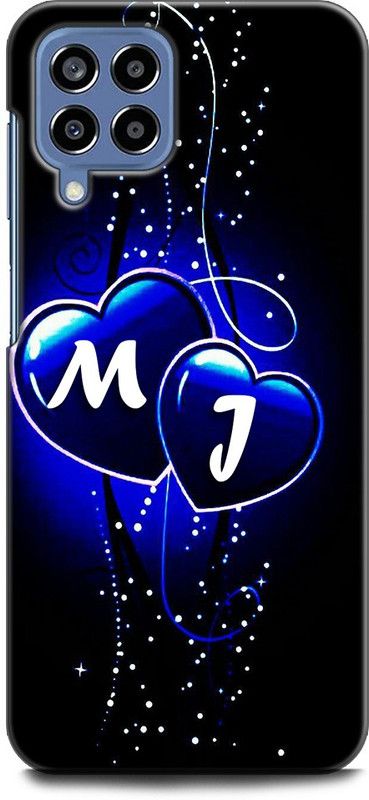 WallCraft Back Cover for SAMSUNG Galaxy M53 5G M J, M LOVES J, NAME, ALPHABET, JM LOVE, HART, BLUE  (Multicolor, Dual Protection, Pack of: 1)