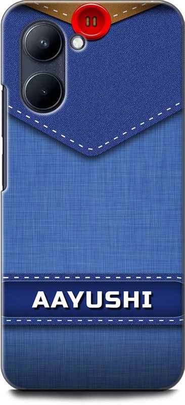 WallCraft Back Cover for Realme C33, RMX3624 AAYUSHI NAME, A, LETTER, BLUE, JEANS, ALPHABET, DESIGN  (Multicolor, Dual Protection, Pack of: 1)
