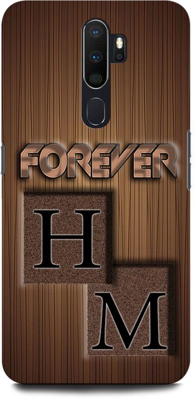 INTELLIZE Back Cover for OPPO A5 2020 HM, H LOVE M, M LOVE H, H LETTER, M LETTER, HM NAME  (Multicolor, Hard Case, Pack of: 1)