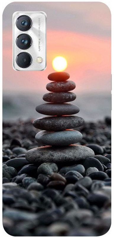 Golden Mask Back Cover for Realme GT Master Seven Stone And Sunsset  (Multicolor, Waterproof, Silicon, Pack of: 1)
