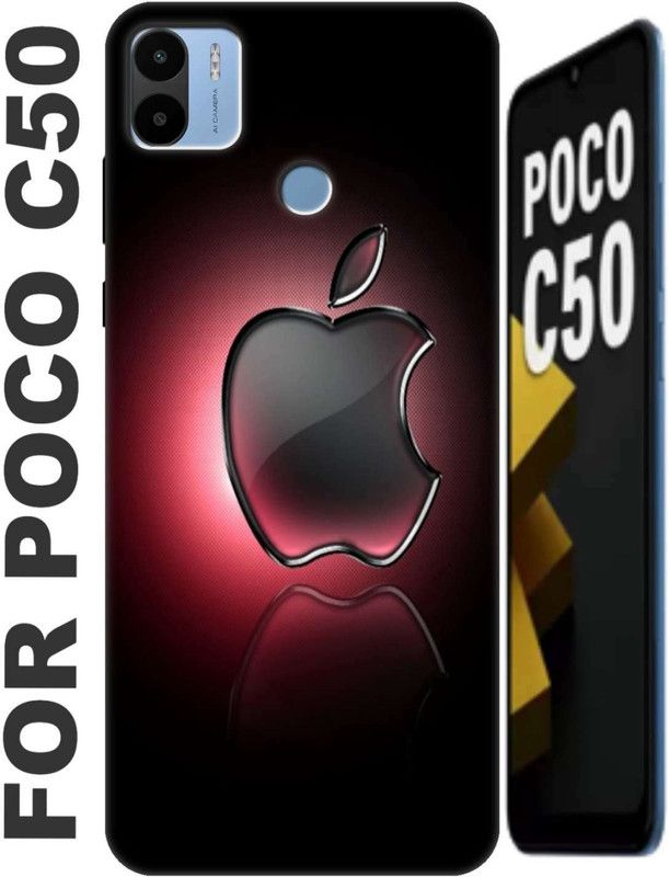 YorktoSis Back Cover for POCO C50  (Black, Red, Silicon, Pack of: 1)