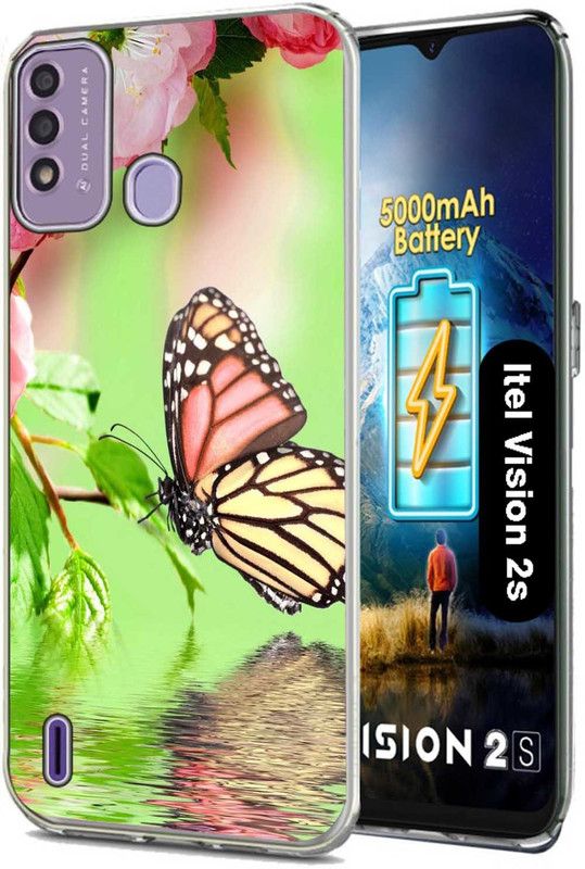 Case Club Back Cover for Itel Vision2S, Itel Vision 2s  (Green, Grip Case, Silicon, Pack of: 1)