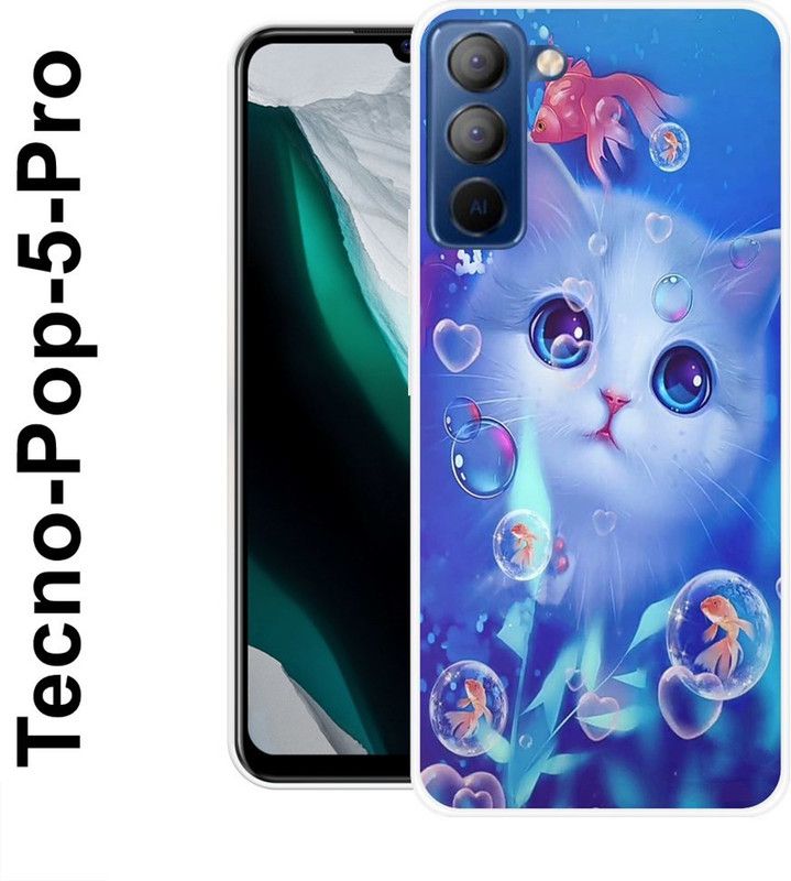 JATLAND Back Cover for Tecno Pop 5 Pro  (Multicolor, Grip Case, Silicon)