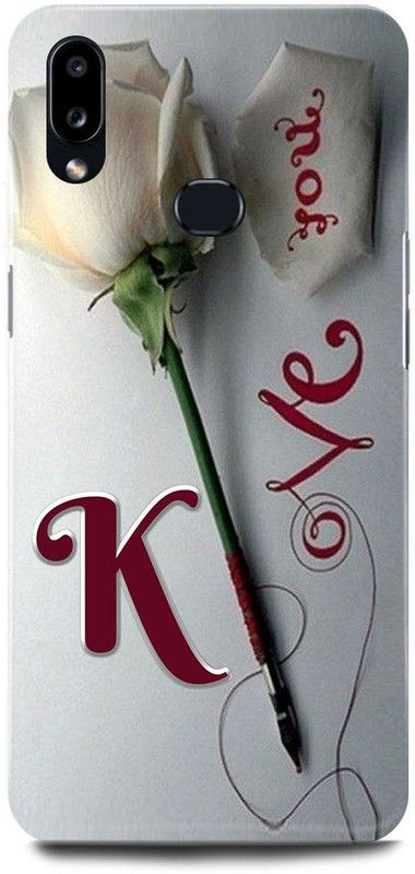 JUGGA Back Cover for SAMSUNG Galaxy A10s, K LOVES K NAME,K NAME, K LETTER, ALPHABET,K LOVE K NAME  (Grey, Hard Case, Pack of: 1)