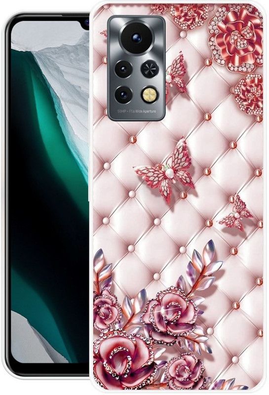 Namaste Back Cover for Infinix Note 11s  (Pink, White, Dual Protection, Silicon, Pack of: 1)