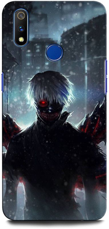 INTELLIZE Back Cover for Realme 3 RMX1825 KANEKI KEN, ANIME, KANEKI, KEN, MANGA, TOKYO, TOKYO GHOUL  (Multicolor, Hard Case, Pack of: 1)