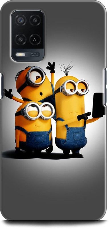 INDICRAFT Back Cover for OPPO A54, CPH2239 FUNNY MINIONS, COMIC, MOVIE, CARTOON  (Multicolor, Dual Protection, Pack of: 1)