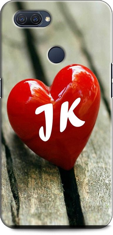 INDICRAFT Back Cover for Realme 2 Pro, RMX1807 J K, J LOVES K, NAME, LETTER, ALPHABET, JK LOVE, HART, BLUE  (Multicolor, Shock Proof, Pack of: 1)