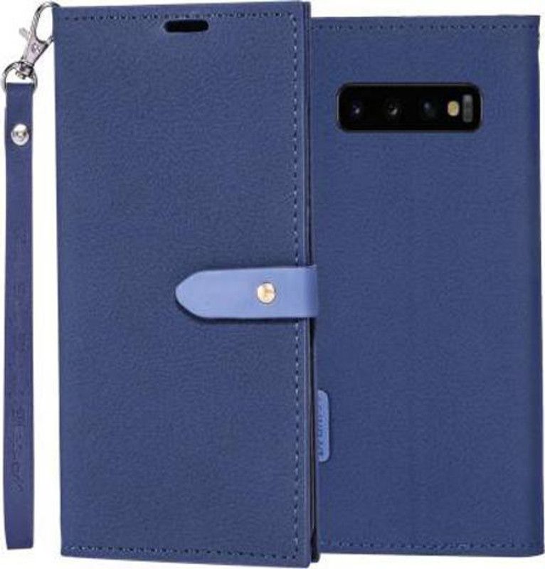 YAYAVAR Flip Cover for Samsung Galaxy S10  (Blue, Shock Proof, Pack of: 1)
