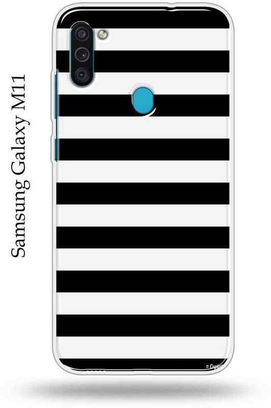 GAK Style Back Cover for Samsung Galaxy M11  (Black, White, Anti-radiation, Silicon)
