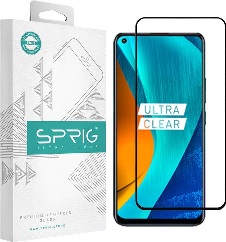 Sprig Edge To Edge Tempered Glass for Oppo F19, F19  (Pack of 1)