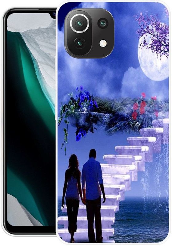 Shivay Mobicase Back Cover for Mi 11 Lite  (Blue, Dual Protection, Silicon, Pack of: 1)