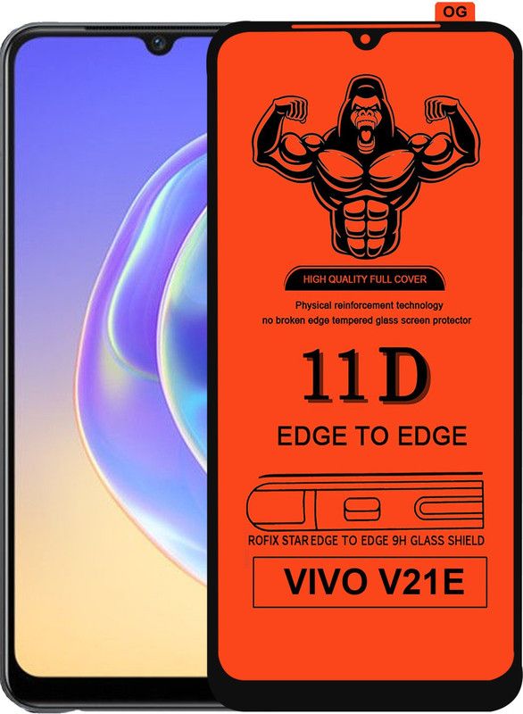 HQ Protection Edge To Edge Tempered Glass for VIVO V21E  (Pack of 1)