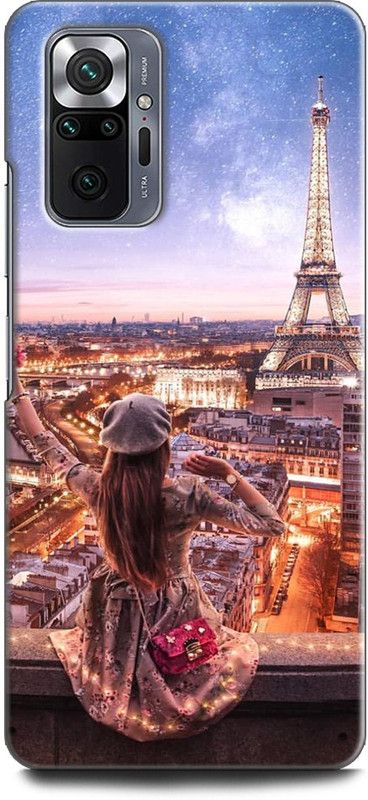 KEYCENT Back Cover for REDMI Note 10 Pro EIFFEL TOWER, PARIS, FRANCE, PINK, HEART, FADED  (Multicolor, Pack of: 1)