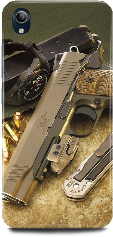 FIKORA Back Cover for Vivo Y90, 1908 GUN, PISTOL, BANDOOK, AK47, RIFEL, BULLET  (Multicolor, Hard Case, Pack of: 1)