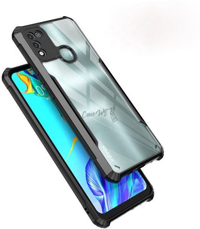 CaseWEB Back Cover for Infinix Hot 10 Play  (Black, Camera Bump Protector, Pack of: 1)