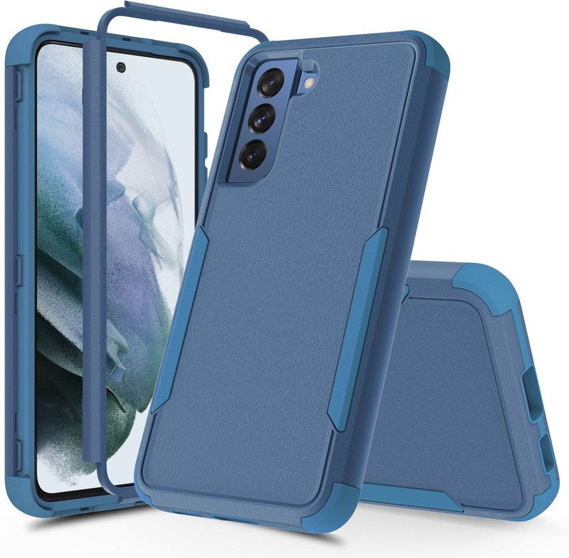 Shock Proof Back Cover for Samsung Galaxy S21 FE  (Blue, Dual Protection, Pack of: 1)