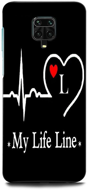 ORBIQE Back Cover for Redmi Note 9 Pro L, L LETTER, L ALPHABET, MY LIFE LINE L  (Multicolor, Shock Proof, Pack of: 1)