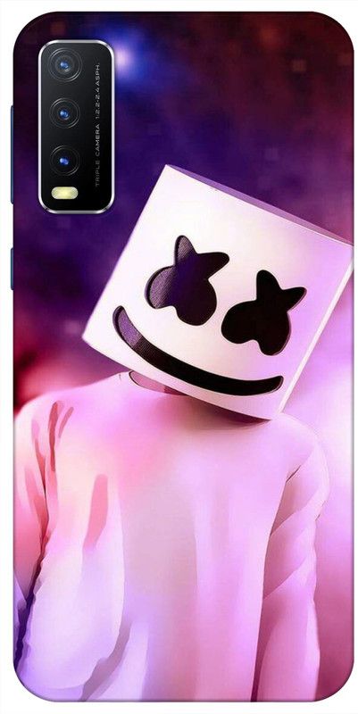 INDIALAND Back Cover for Vivo Y12s, Vivo Y20A  (Multicolor, Grip Case, Silicon, Pack of: 1)