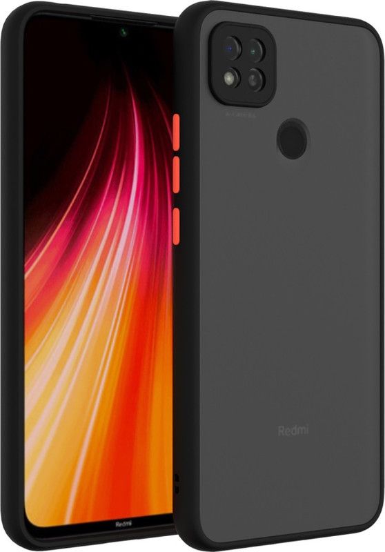 Power Back Cover for Redmi 9  (Black, Shock Proof, Pack of: 1)