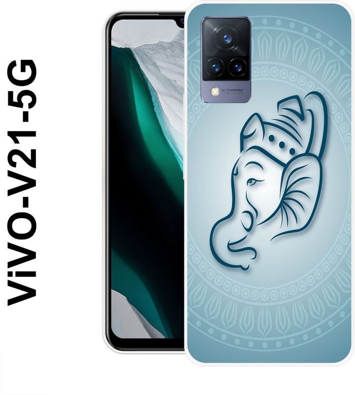 redfly Back Cover for Vivo V21 5G  (Blue, Grip Case, Silicon)
