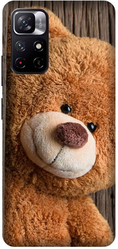 Yoprint Back Cover for Redmi Note 11t 5G Teddy Bear Printed cover  (Multicolor, Hard Case, Pack of: 1)
