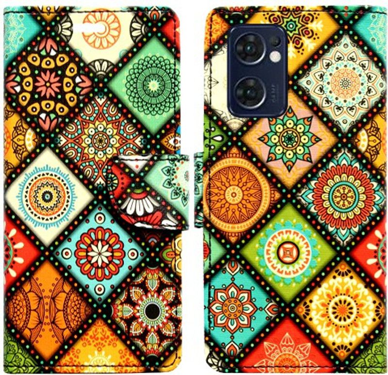 Realgo Flip Cover for Oppo Reno7 5G  (Orange, Pack of: 1)