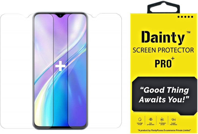 Dainty Tempered Glass Guard for Realme X2  (Pack of 2)